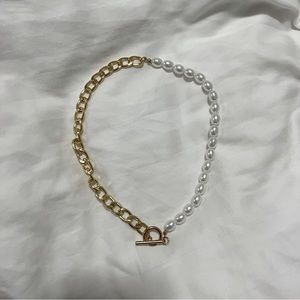 Gold Chain and Pearl Necklace